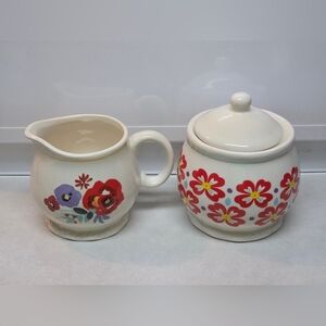 The Pioneer Woman Floral Ceramic Cream & Sugar Bowl Dishes